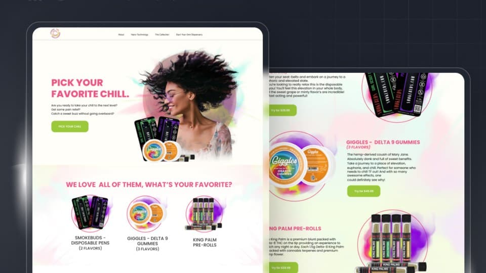 Pick Your Chill cannabis e-commerce