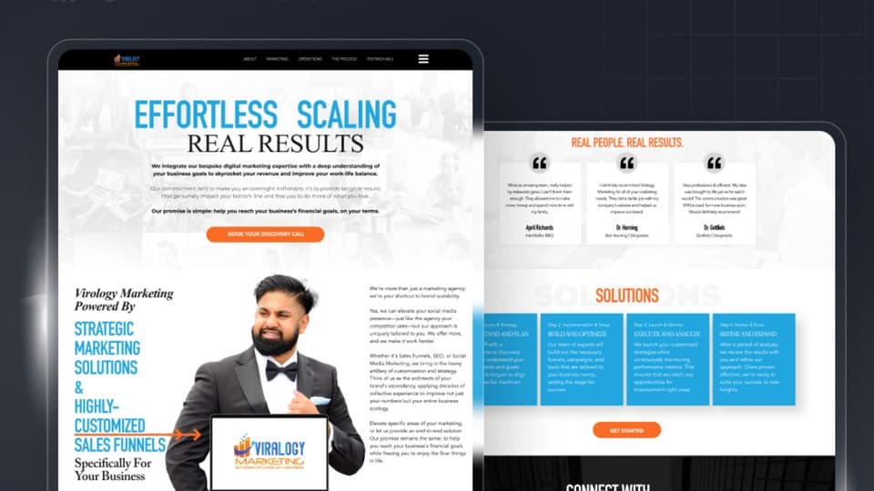 Virology Marketing agency website